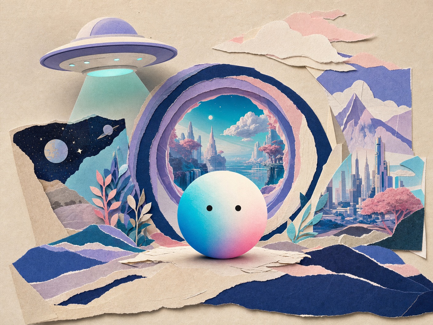 Atelier Zero 拼贴背景